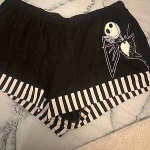 Nightmare Before Christmas Black and White Shorts